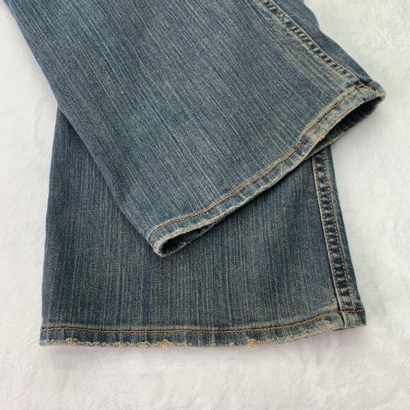 Barbara Lesser Fibers Bootcut Womens Sz 8 Gold Studded Light Wash Denim Jeans - Picture 10 of 10